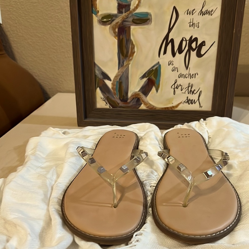 Cute clear flip-flops